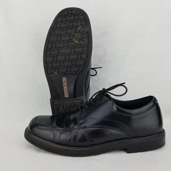 ✅Nunn Bush Men's 10M Slip Resistant Leather Oxford Shoes BLACK Comfort Lace Up - Picture 2 of 11